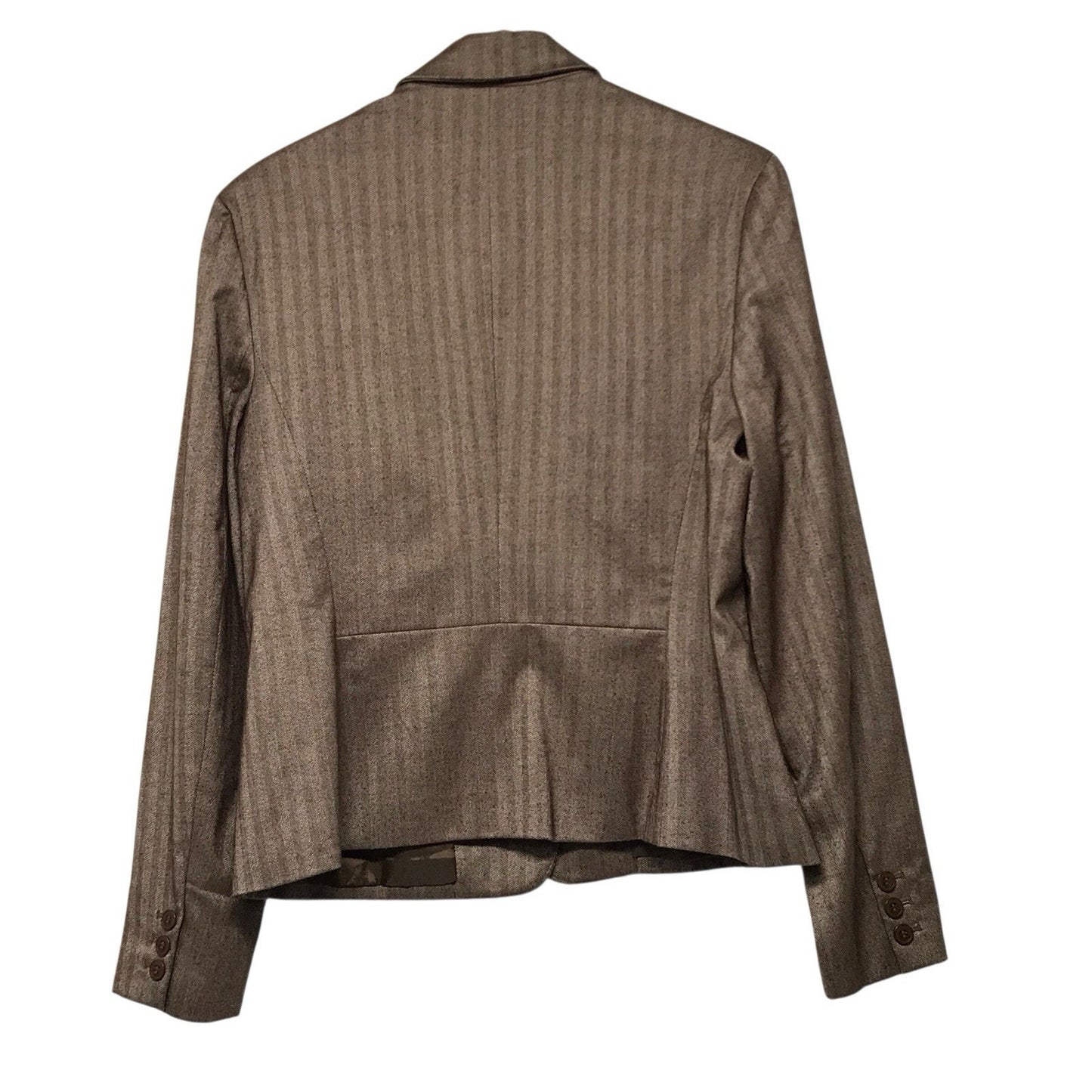 Rena Rowan Women’s Size 14 Brown Herringbone Blazer Jacket Fully Lined