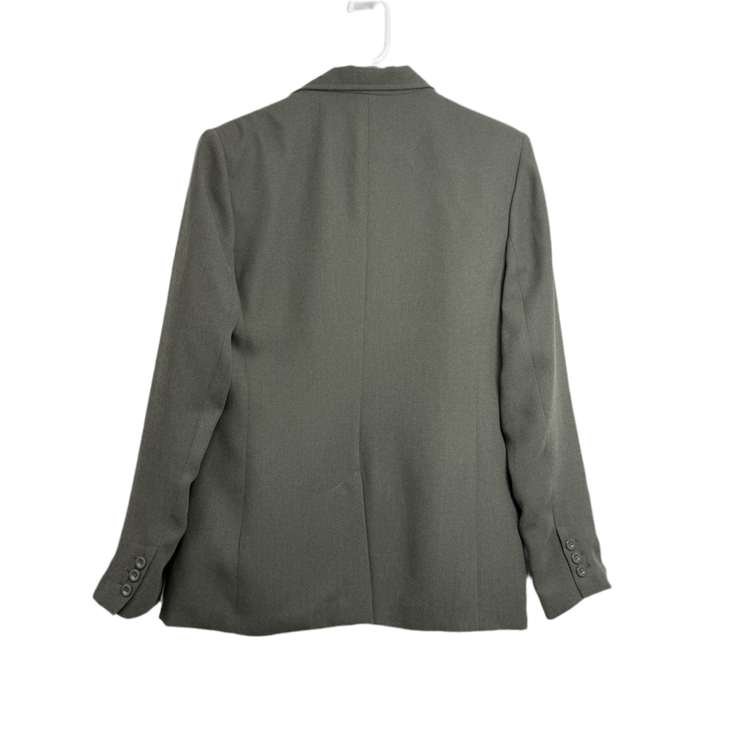 New York & Company Women’s Blazer Size 12 Olive Green 3-Button Career Jacket