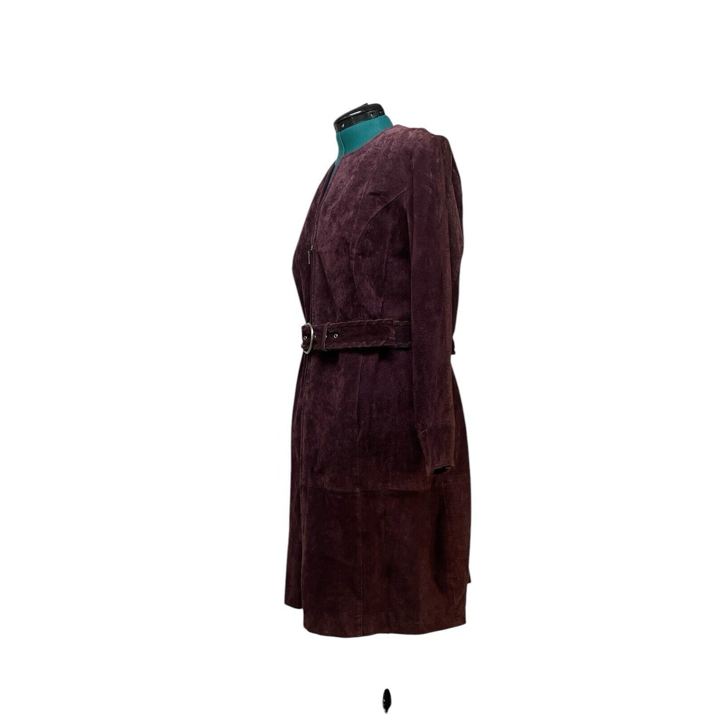Terry Lewis Suede Zip up Coat Dress versatile, outerwear or statement Dress 1X