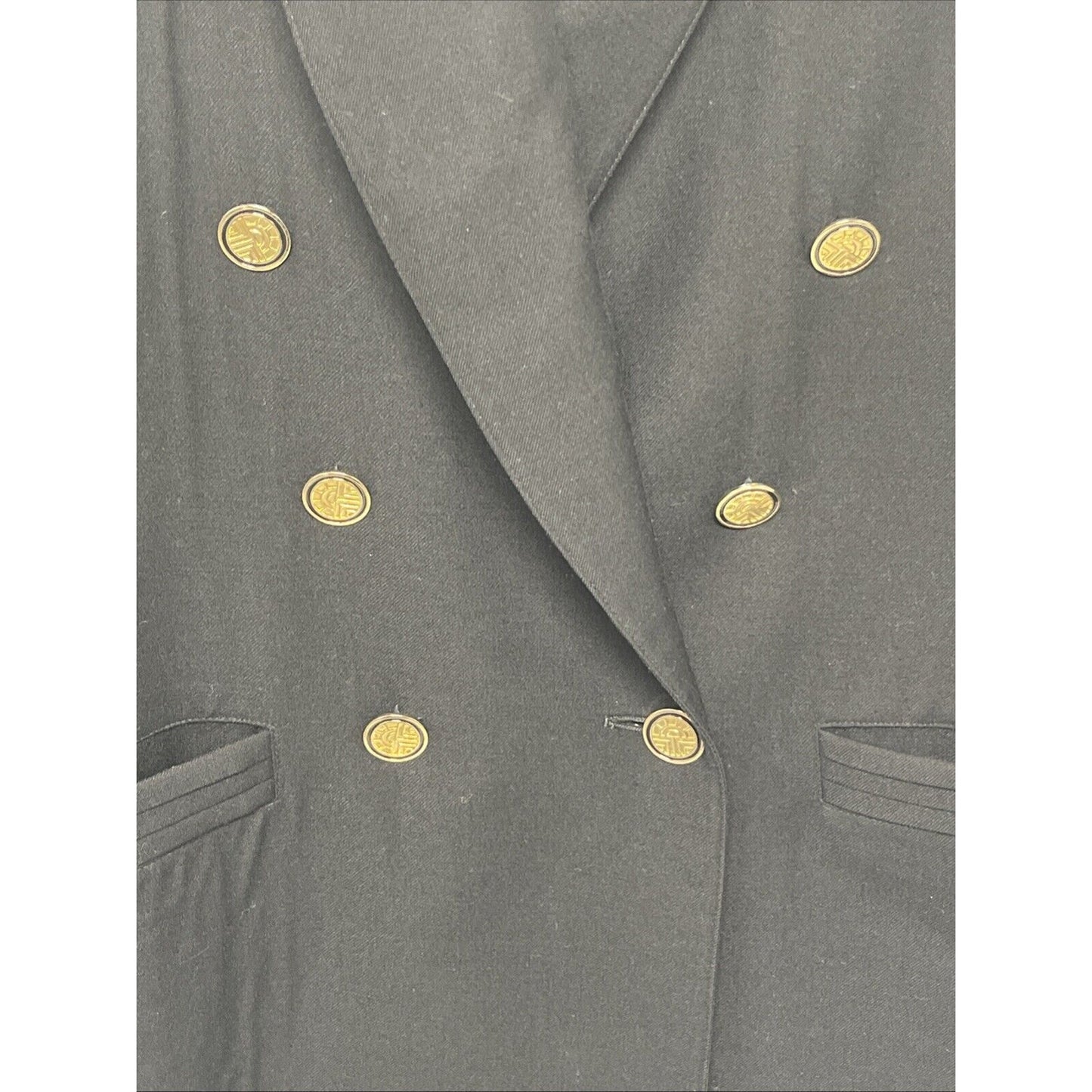 Louis Feraud Womens Double Breasted Wool Fully Lined Vintage Jacket Blazer Sz 8