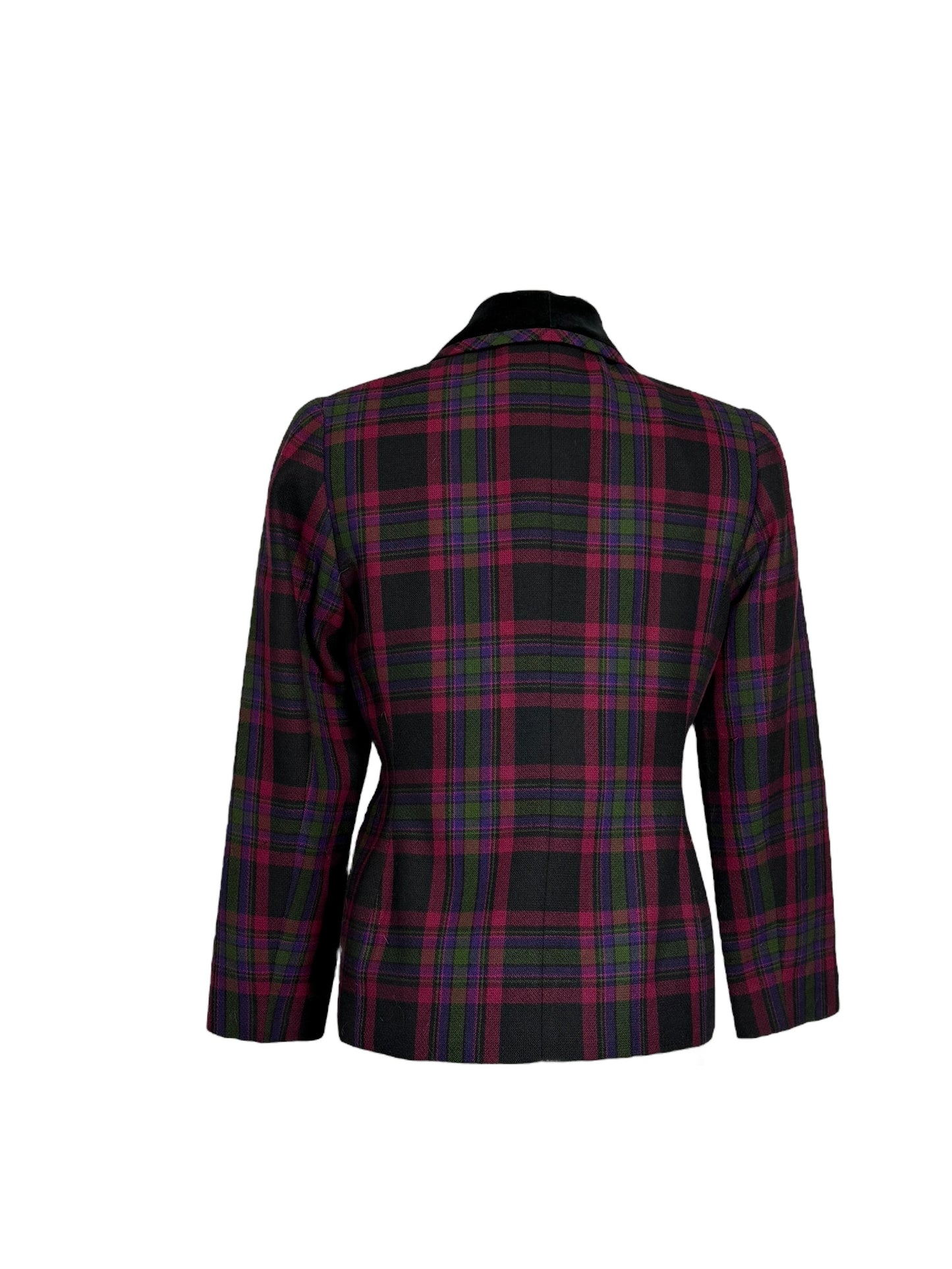 Petite Sophisticate Plaid Wool-Blend Blazer – 4P - Dark Academia Preppy Aesthetic