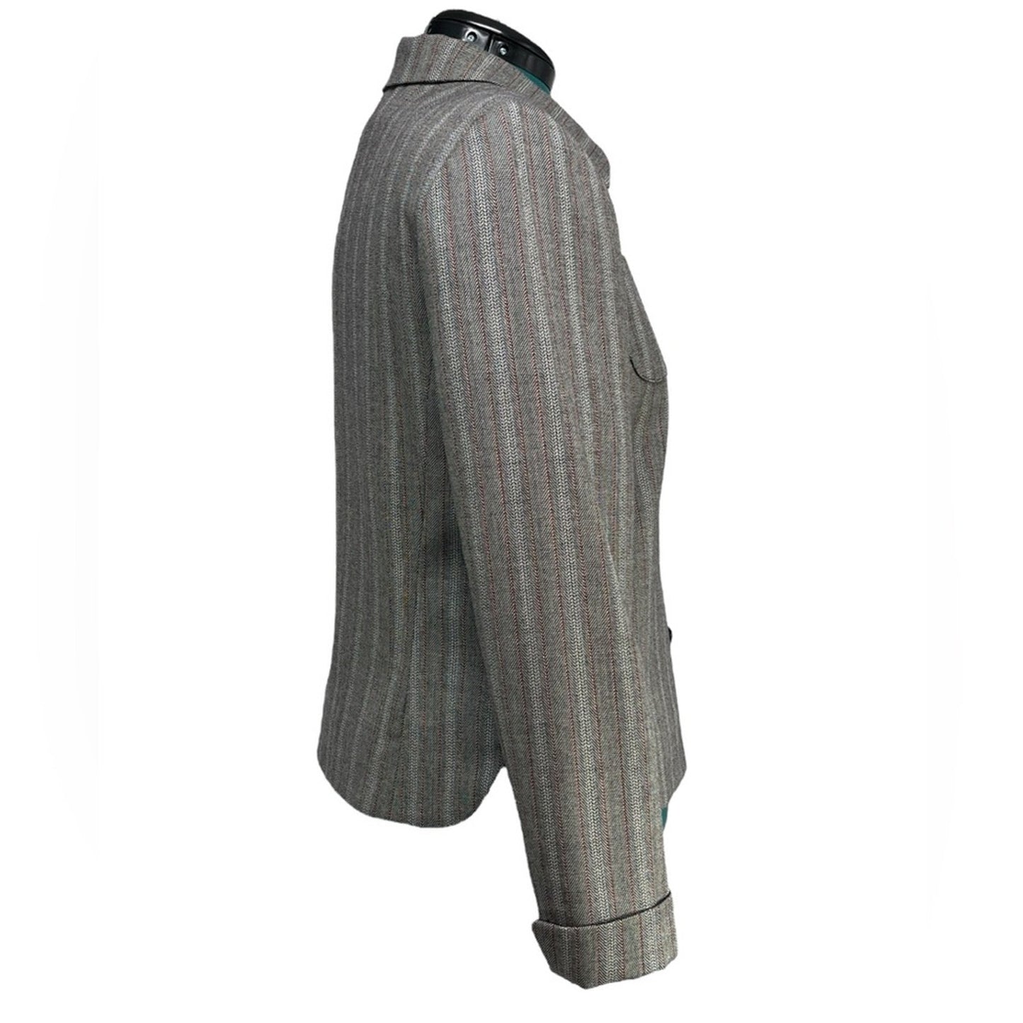 Vintage Harvé Benard Brown Pinstriped Wool Blazer – Size 12
I