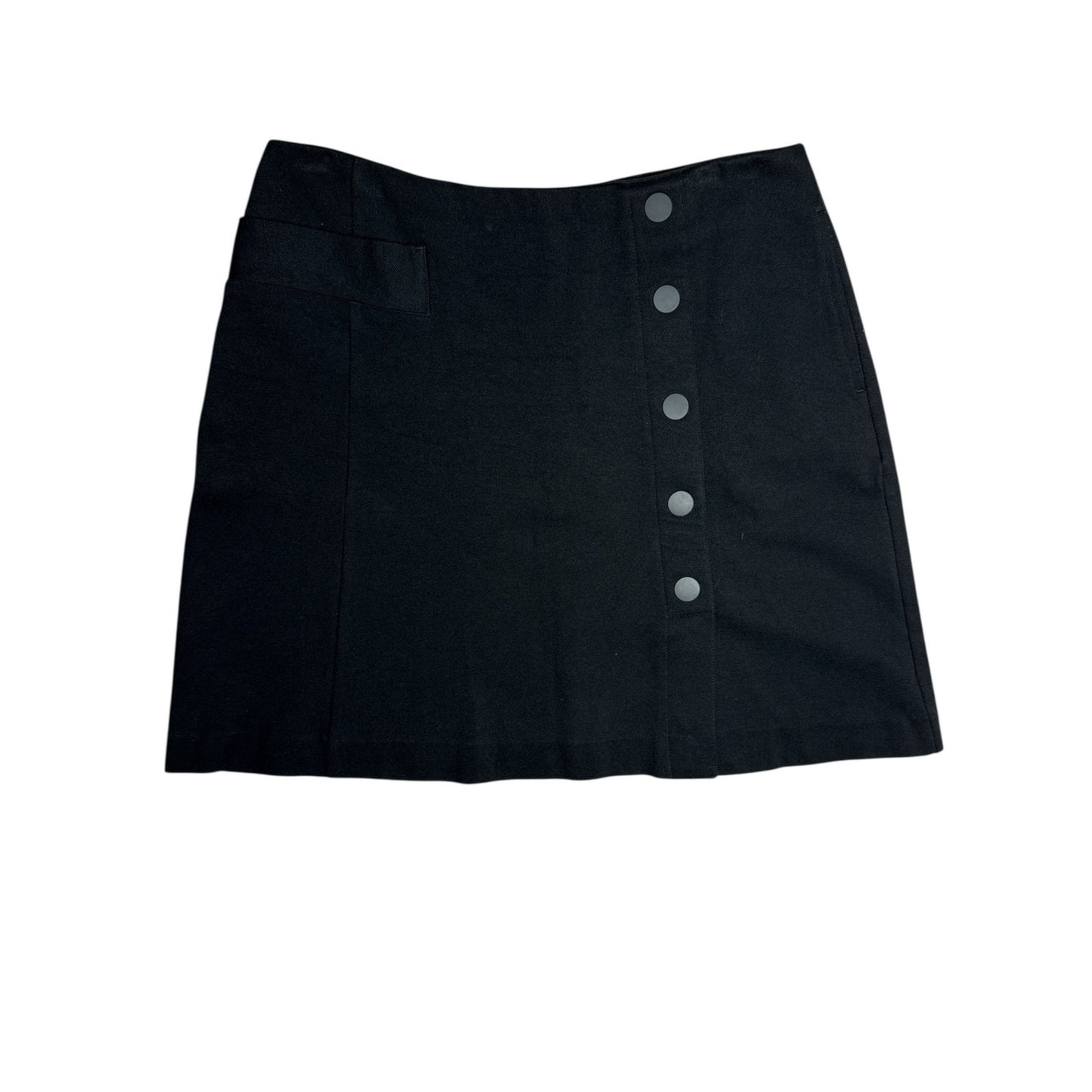 Cabi Black Stretch Mini Skirt Women’s Size 6 – Office Casual Back Zip High Waist 18” Length