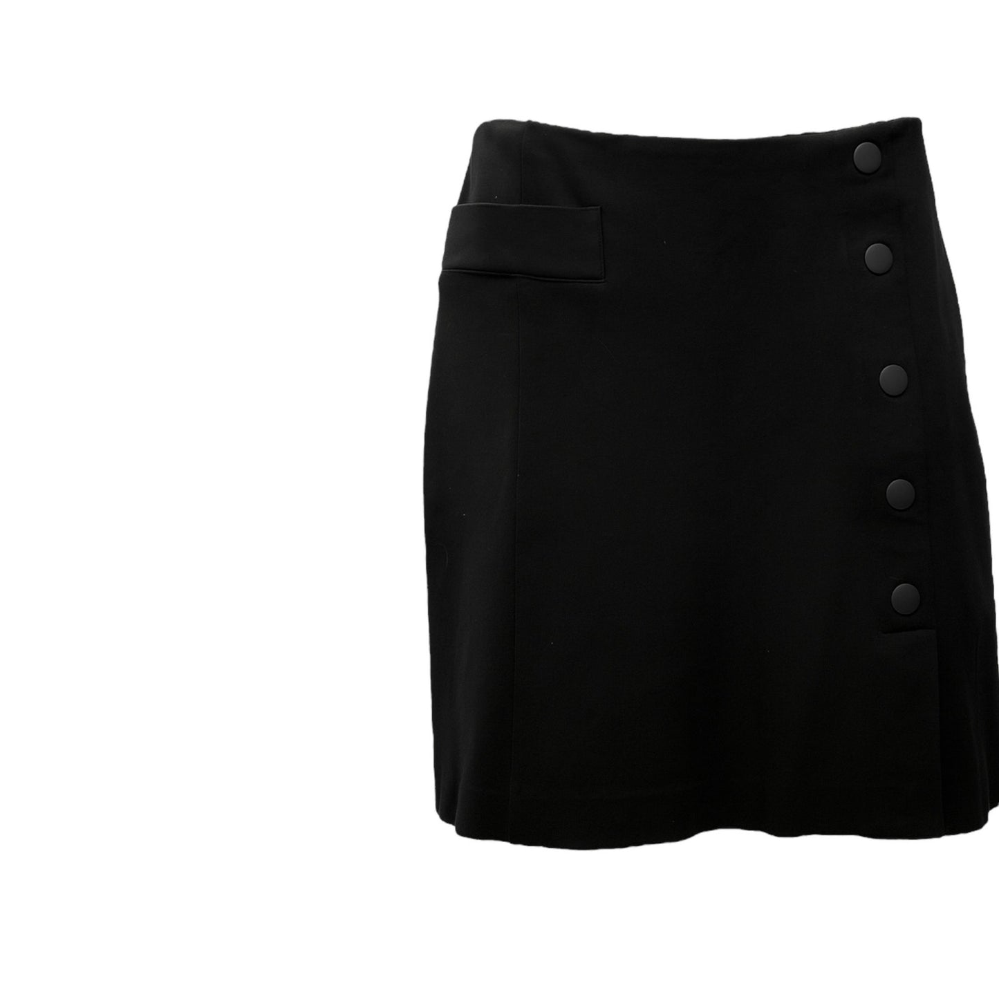 Cabi Black Stretch Mini Skirt Women’s Size 6 – Office Casual Back Zip High Waist 18” Length