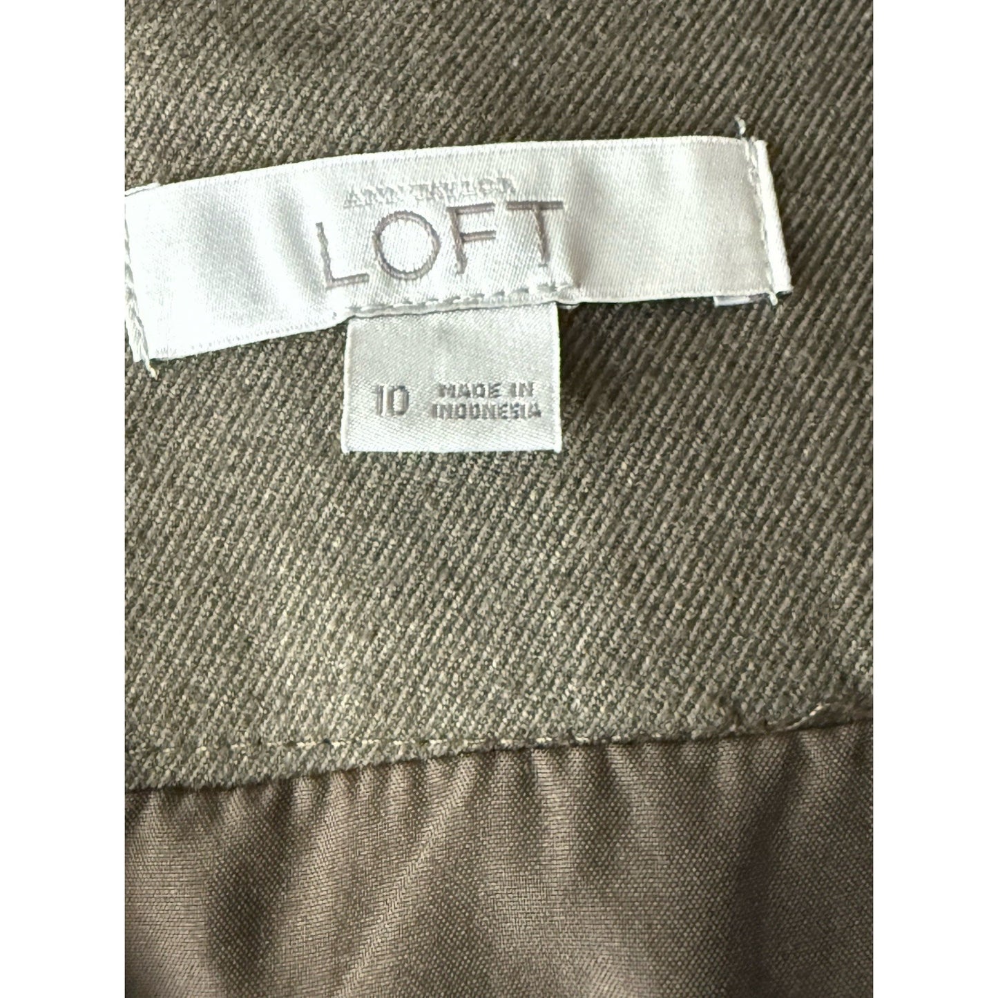Ann Taylor LOFT Women’s Size 10 Brown Mini Skirt Front Pockets Lined Back Zip