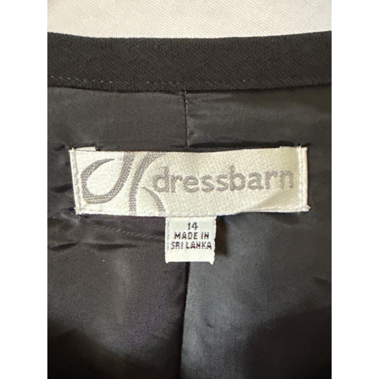 Dressbarn Red Black Houndstooth Button Front Blazer Jacket | Size 14