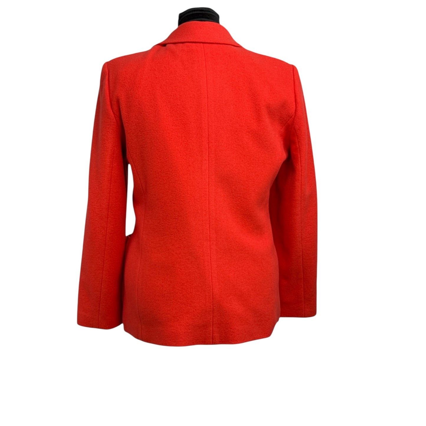 Chadwick’s Red Wool-Cashmere Blend Blazer – Size 14 | Tailored Single-Button Jacket