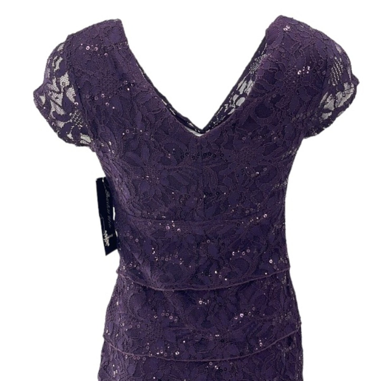 Scarlett Nite Eggplant Lace Cocktail Dress – Size 6 Holiday Party Style