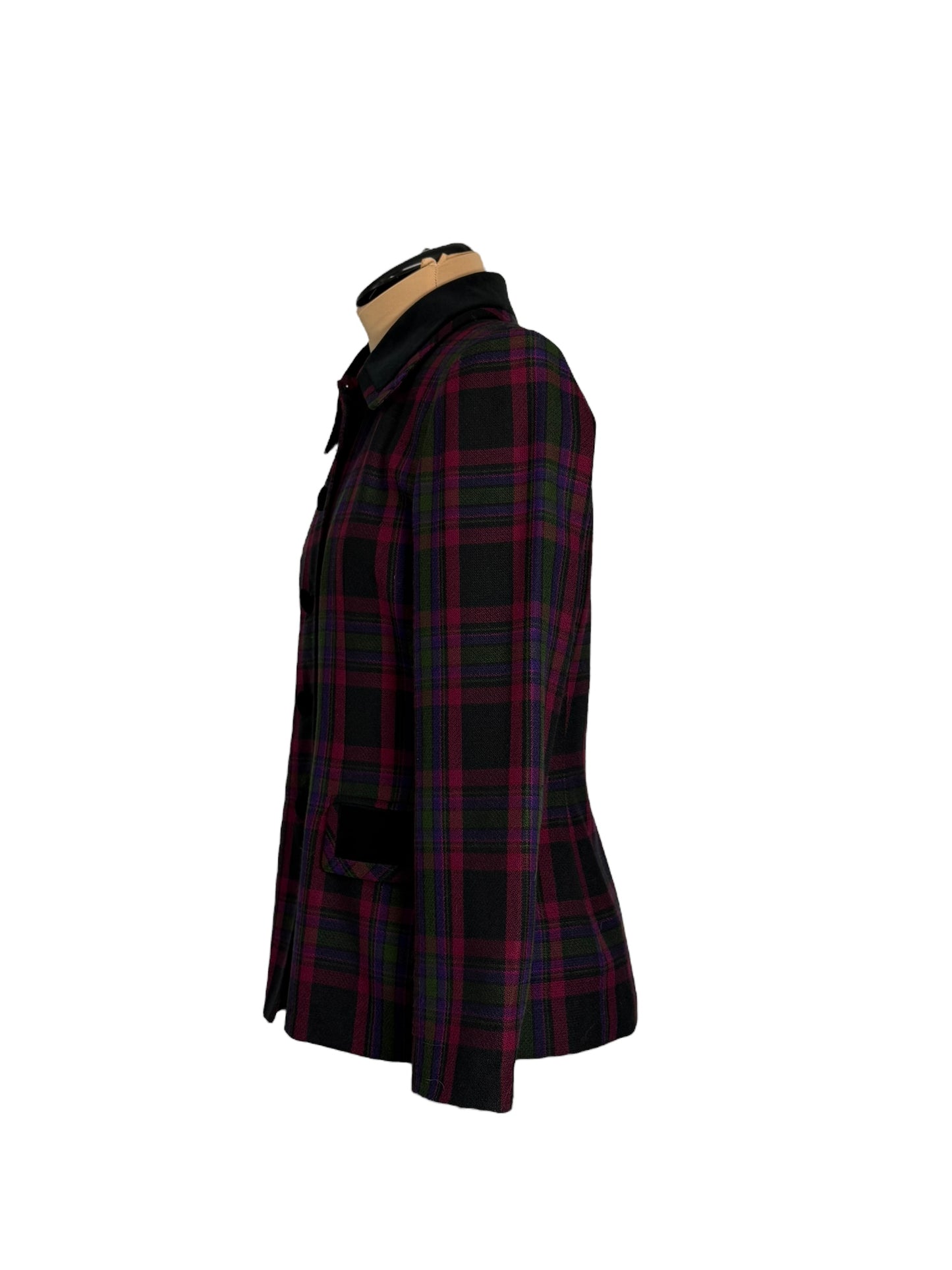 Petite Sophisticate Plaid Wool-Blend Blazer – 4P - Dark Academia Preppy Aesthetic