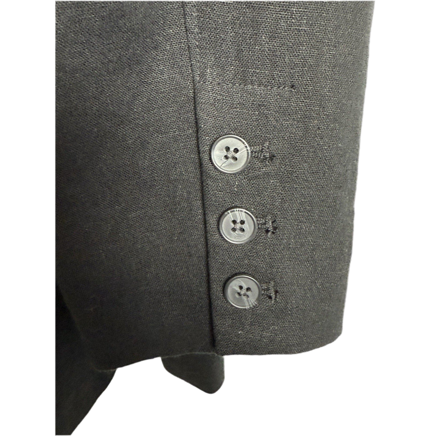 Old Navy Women’s Black Linen Blend Blazer Jacket L Double Breasted Classic Look