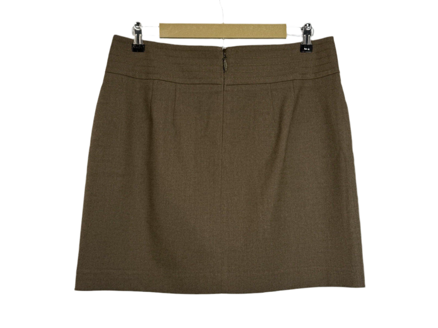 Ann Taylor LOFT Women’s Size 10 Brown Mini Skirt Front Pockets Lined Back Zip