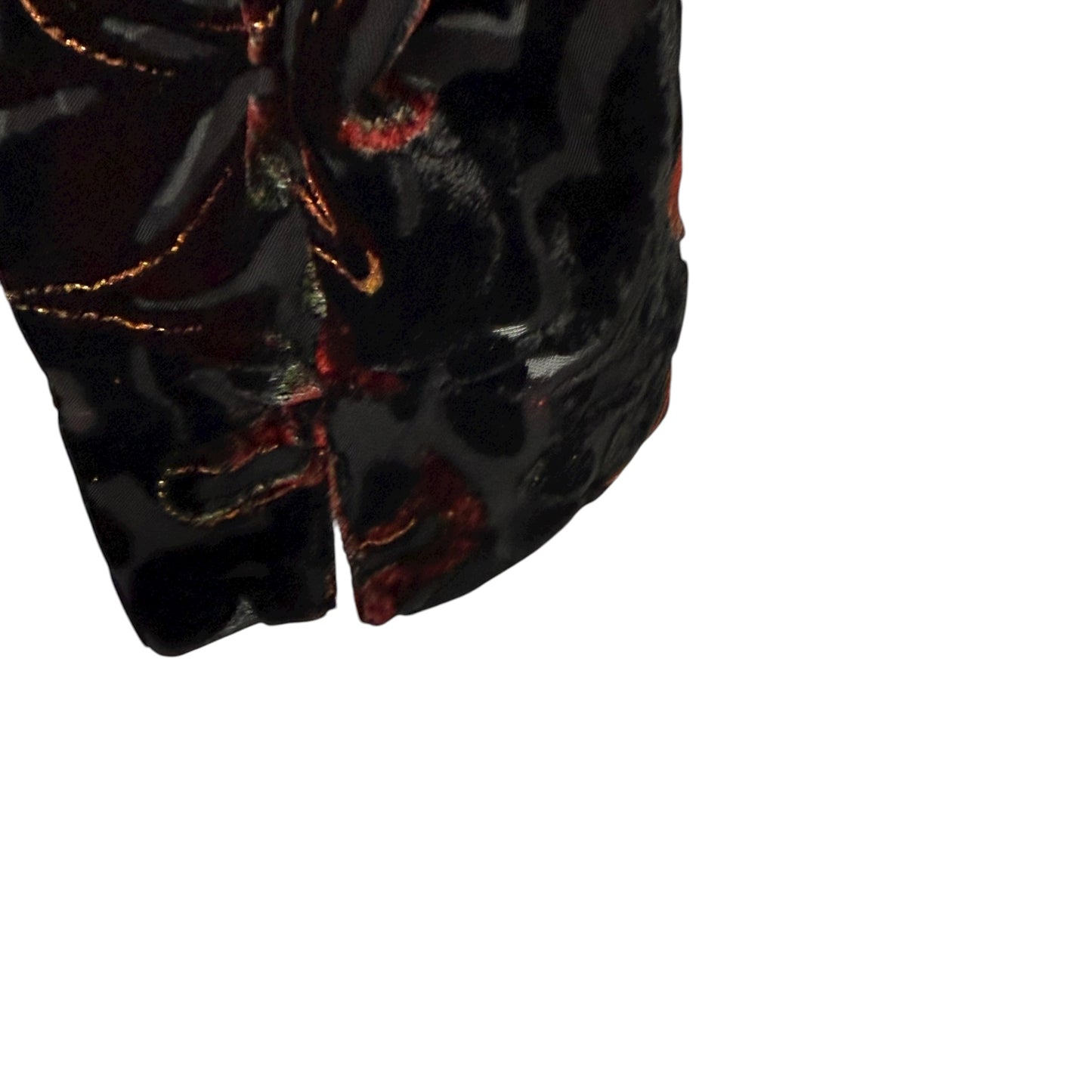 White Stag Velvet Burnout Shirt Womens Button Up Floral Whimsigoth Top Sz Medium