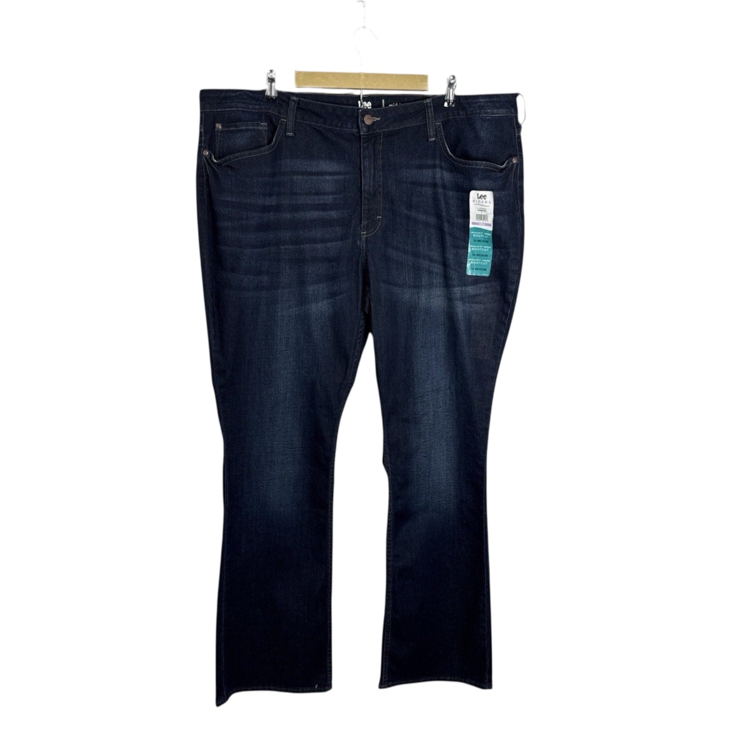 NWT Lee Riders Women’s Size 24M Midrise Bootcut Jeans Dark Wash Stretch Denim