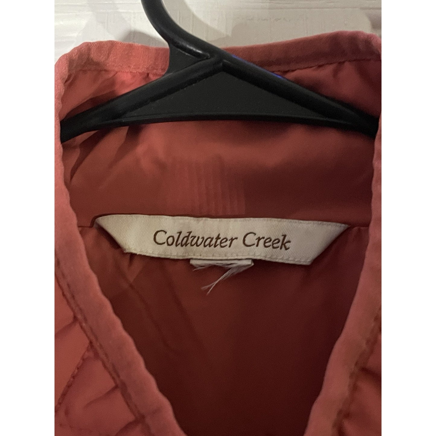 Coldwater Creek Women’s Rust Red Quilted Puffer Vest – Zip Front, Sleeveless