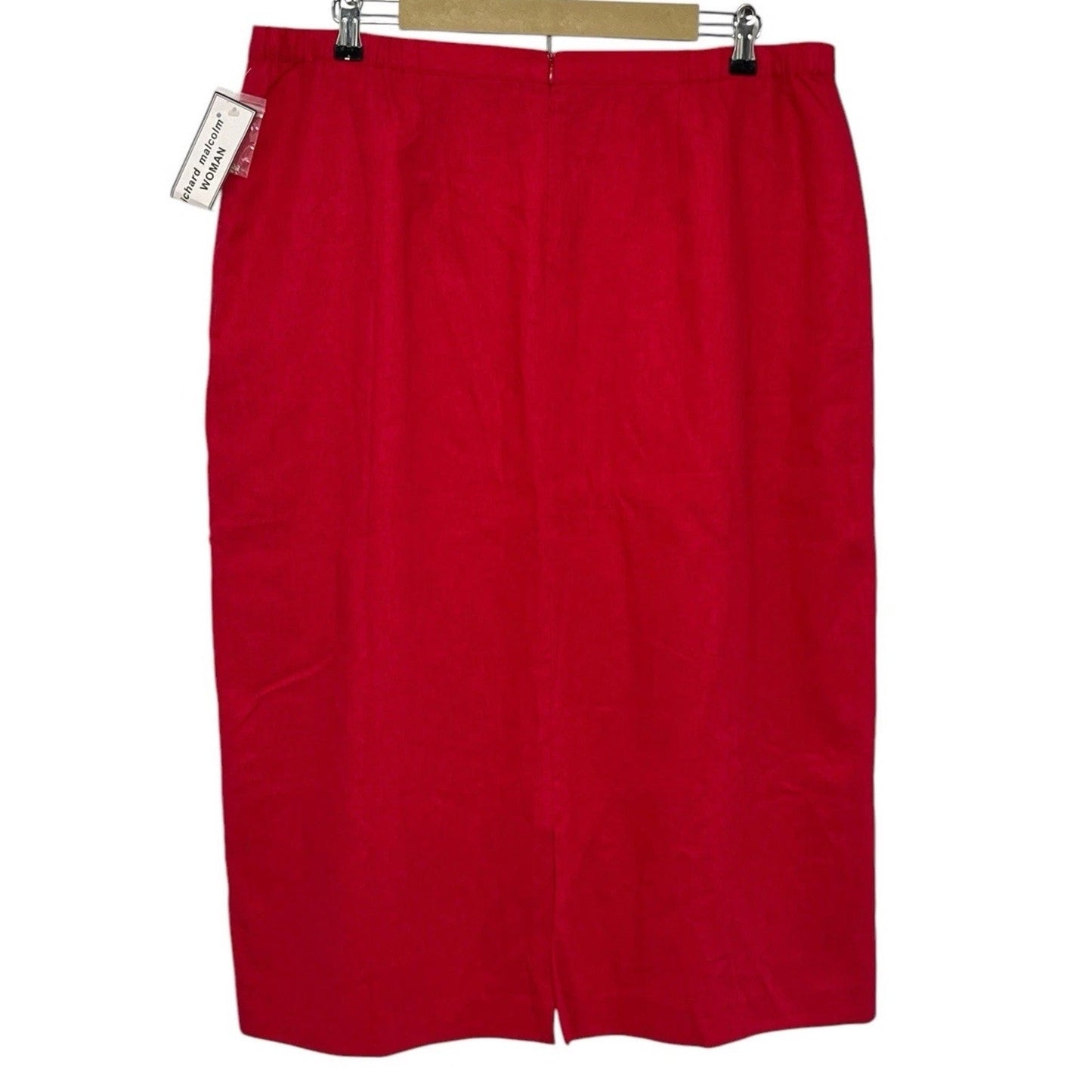 Richard Malcolm Embroidered Red Skirt – Linen Blend – Women's Size 18
