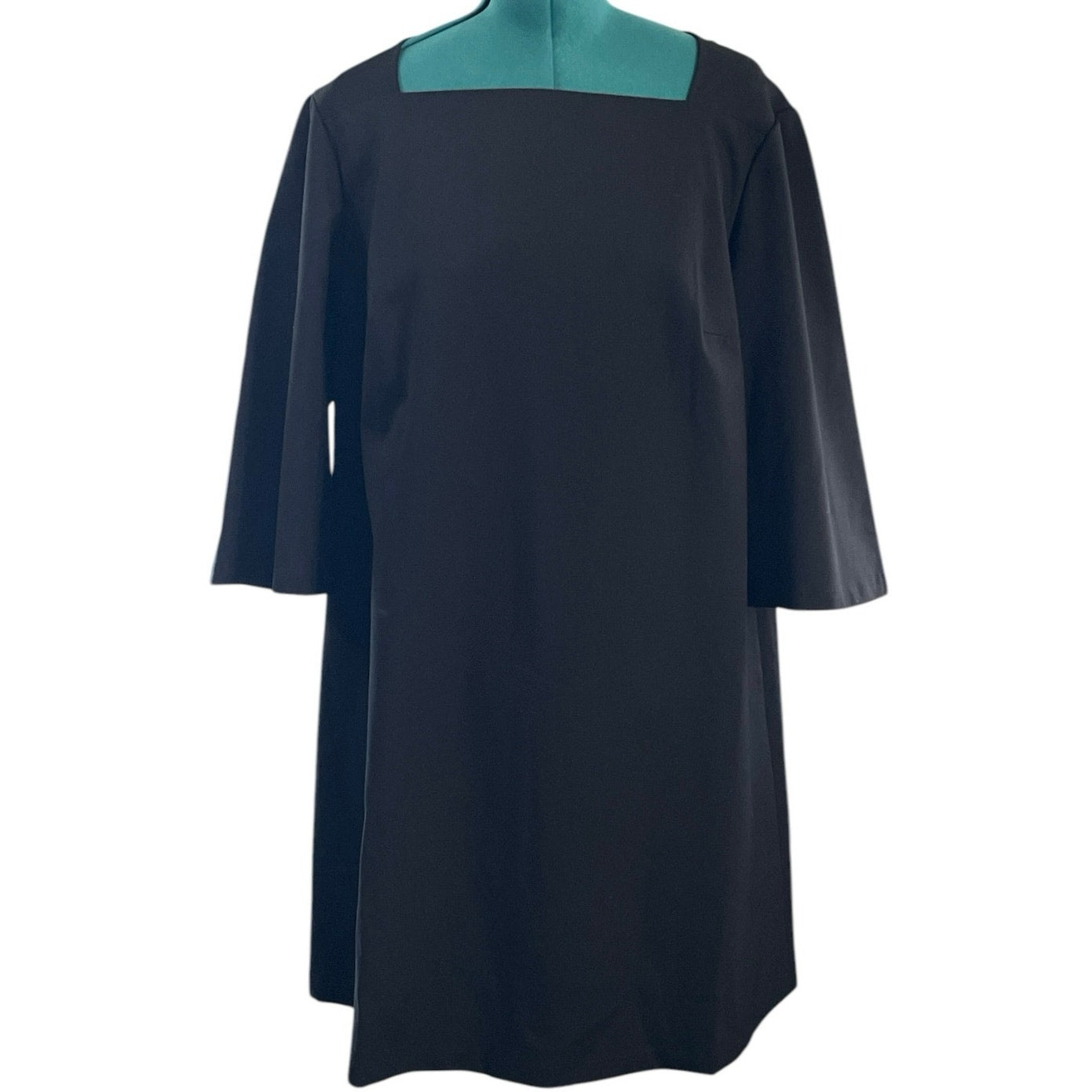Lafayette 148 Black Shift Dress Women’s Plus Size 2X, 3/4 Sleeves NWT Minimalist