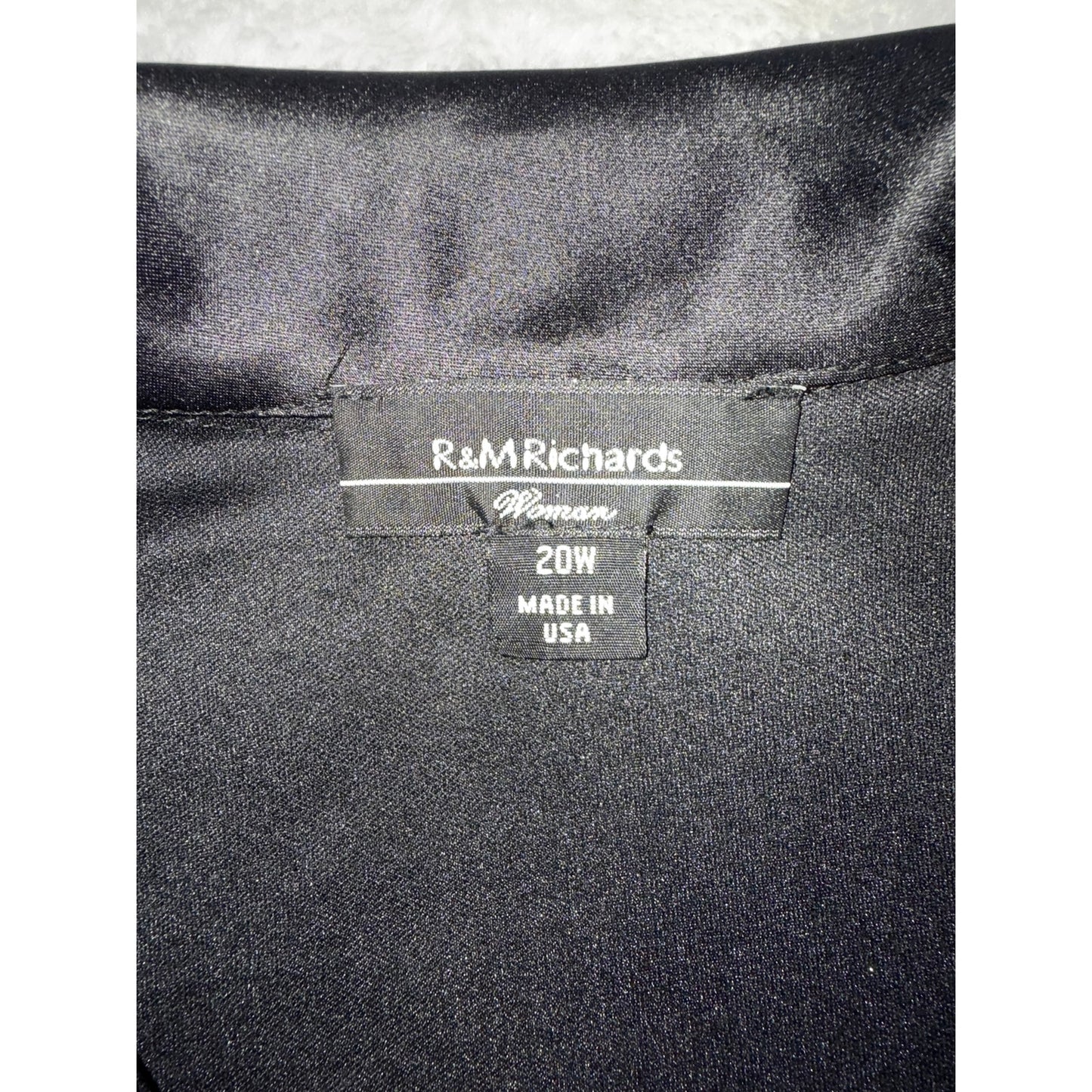 R&M Richards Black Sequin Faux Twinset – Size 20W – Evening Wear
