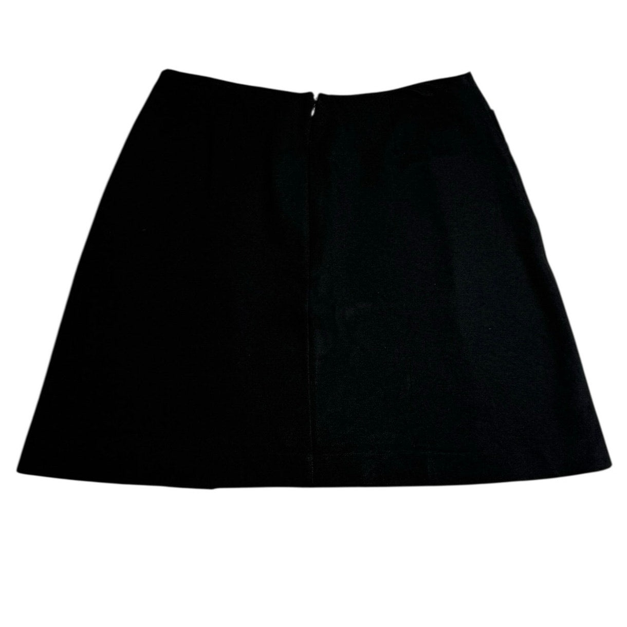 Cabi Black Stretch Mini Skirt Women’s Size 6 – Office Casual Back Zip High Waist 18” Length