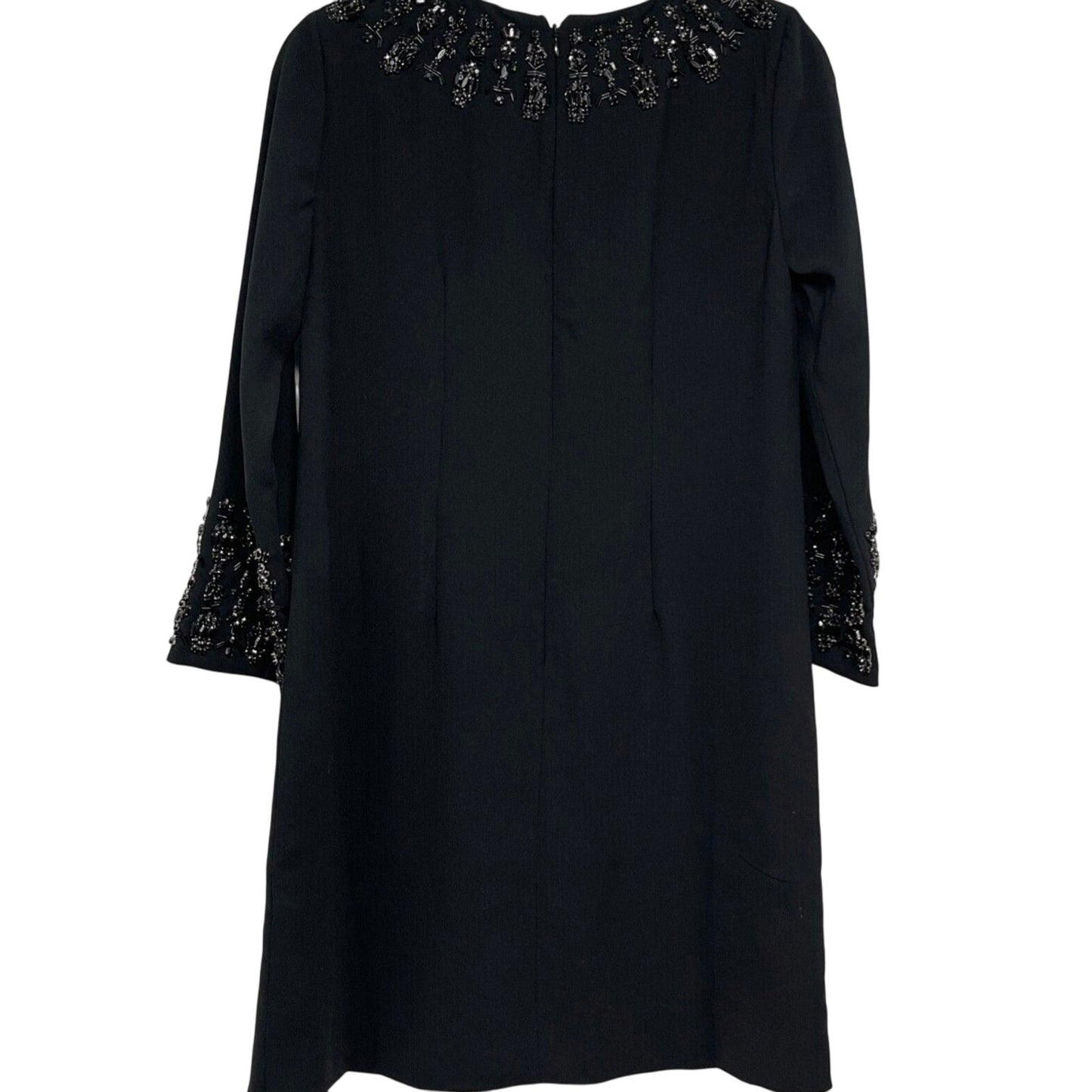 J Crew NWT Woman's Size 0 Embellished Classic Black Shift Dress