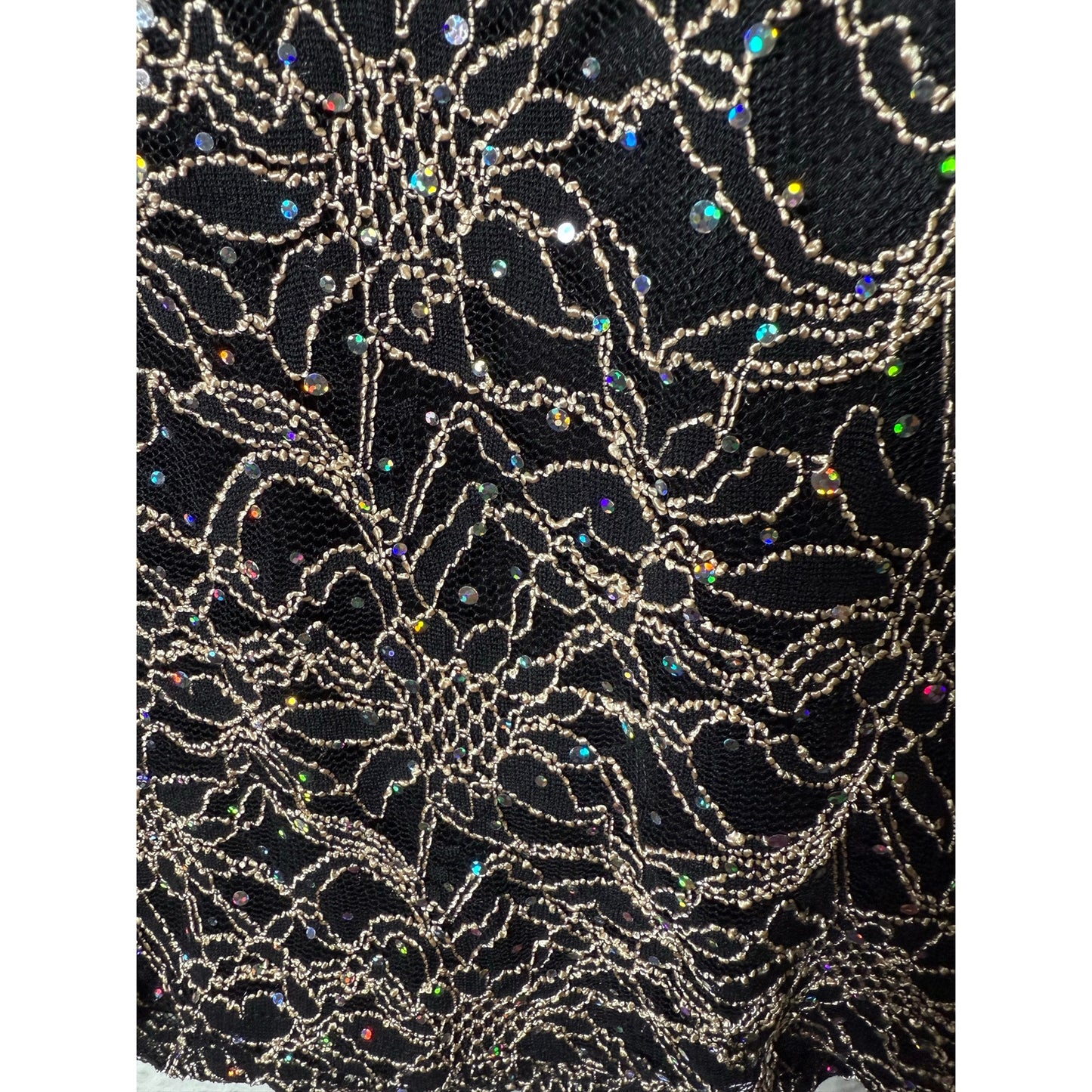 R&M Richards Black Sequin Faux Twinset – Size 20W – Evening Wear
