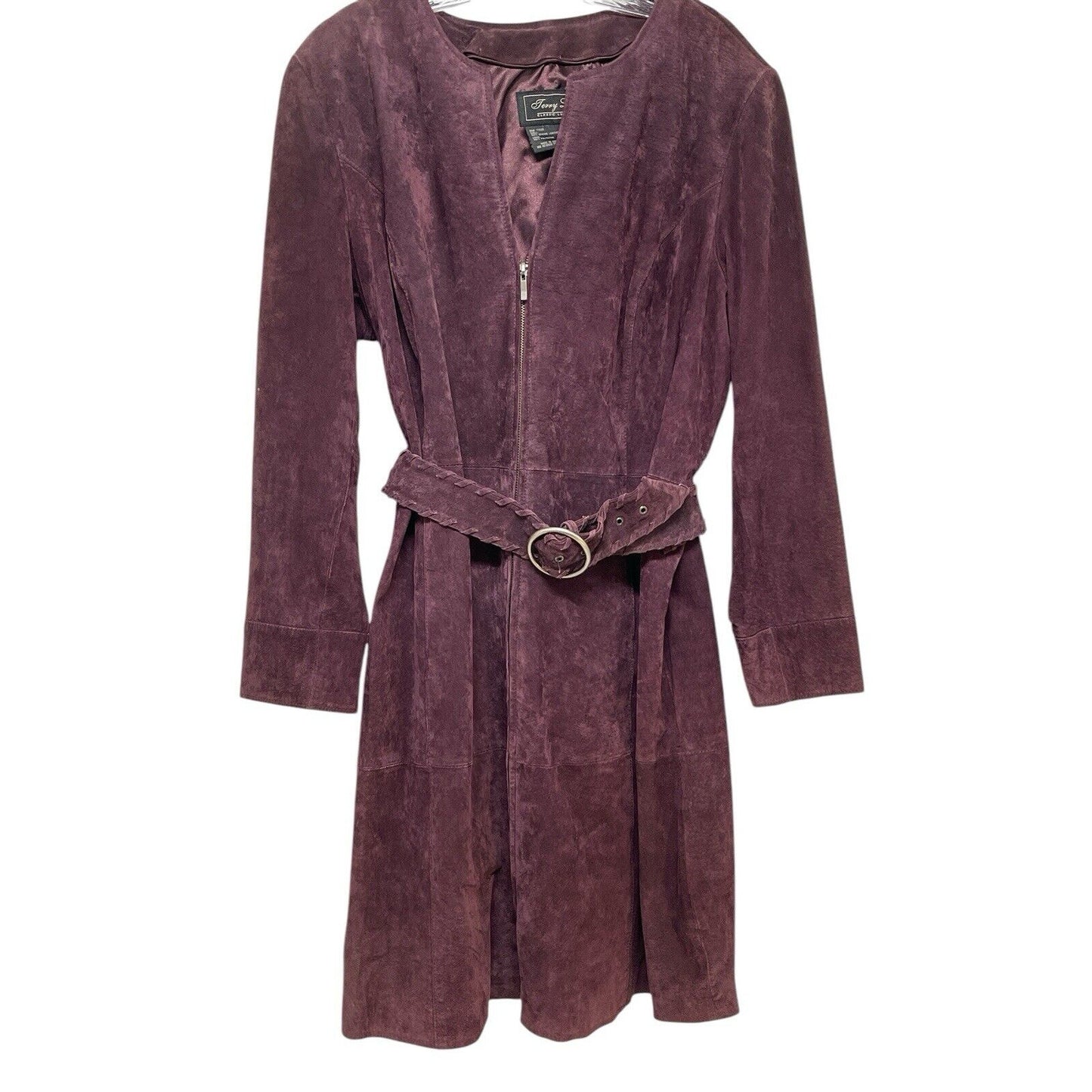 Terry Lewis Suede Zip up Coat Dress versatile, outerwear or statement Dress 1X