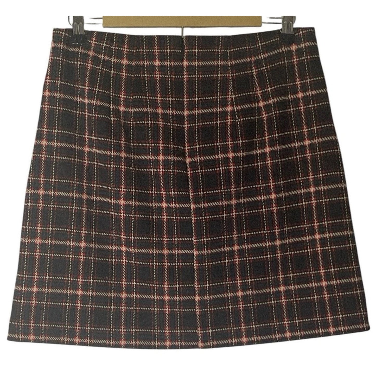LOFT Outlet Plaid Skirt with Pockets – Size 6P – Dark Academia Style