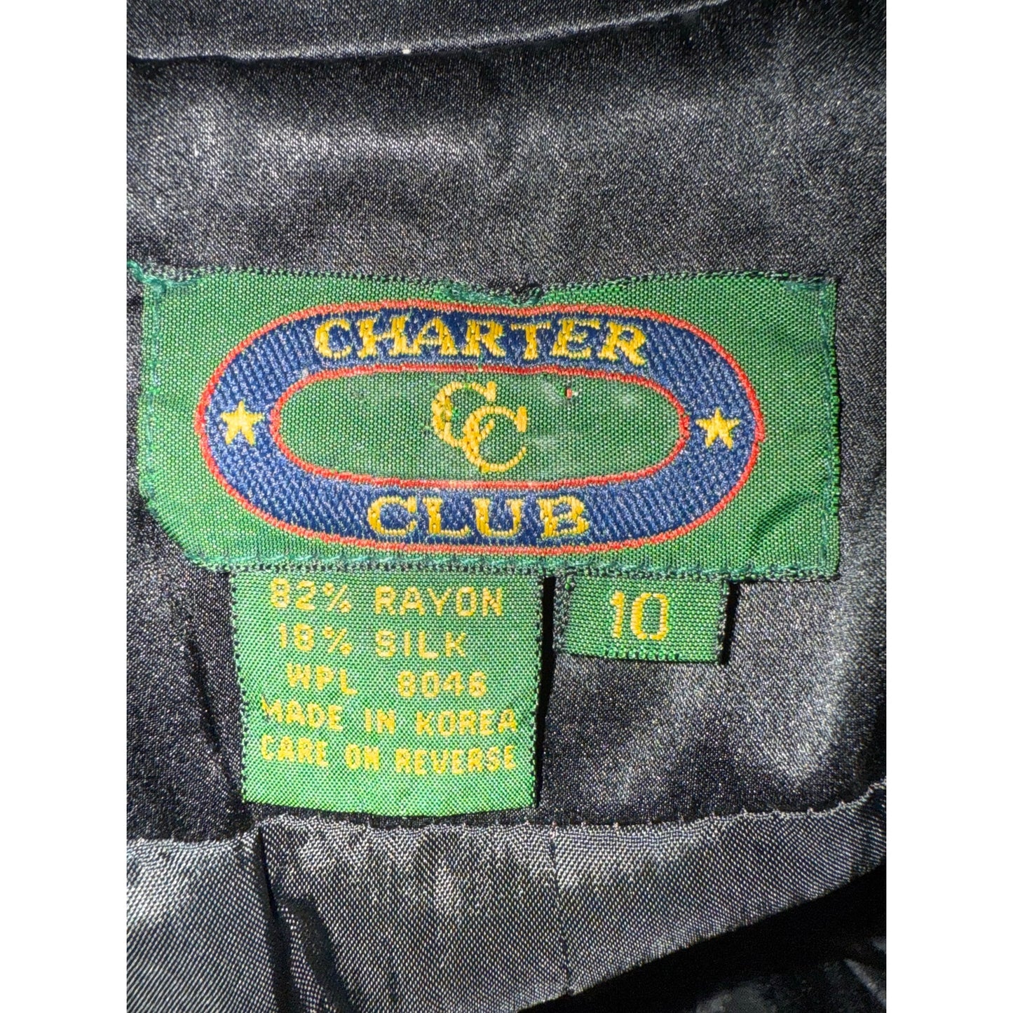 Vintage Charter Club Silk Blend Tuxedo Dress – Size 10