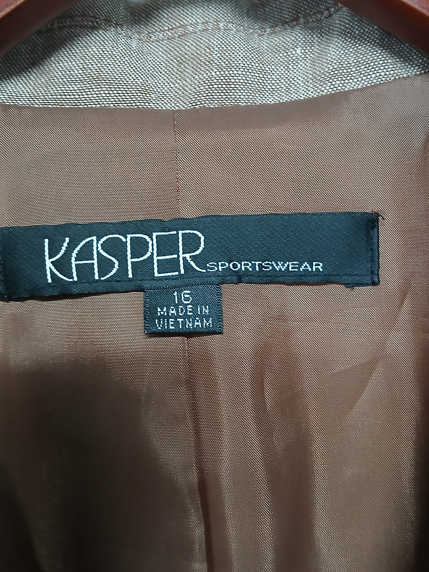 Kasper Womens Linen Blend SportsWear Jacket Blazer Size 16