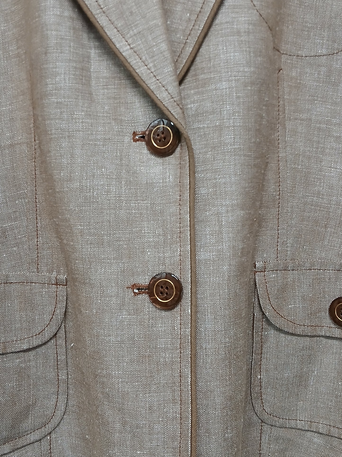 Kasper Womens Linen Blend SportsWear Jacket Blazer Size 16