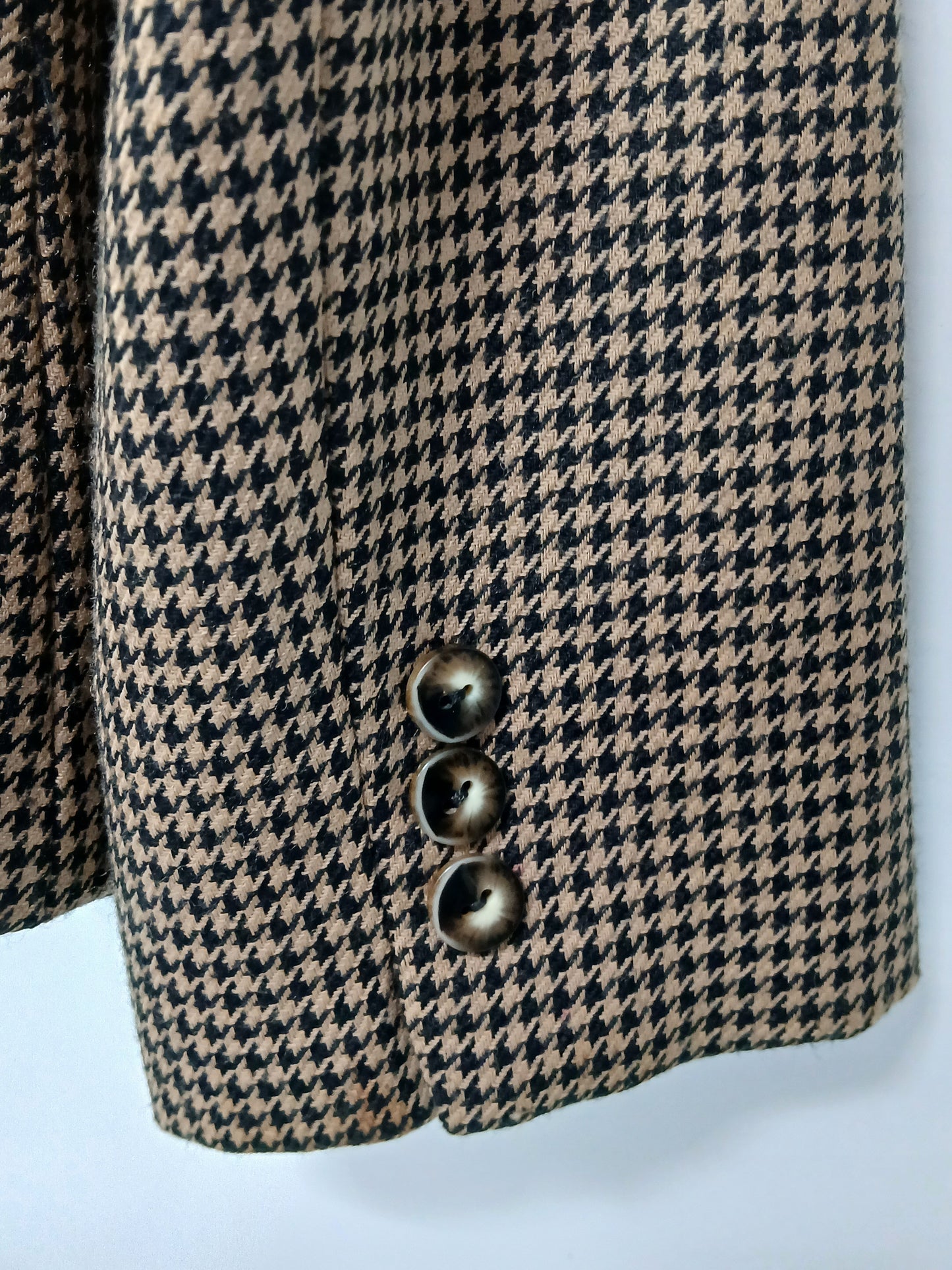 Liz Claiborne Collection 100% Wool Plaid Jacket Sz 8 Made in USA Classic Check Blazer
