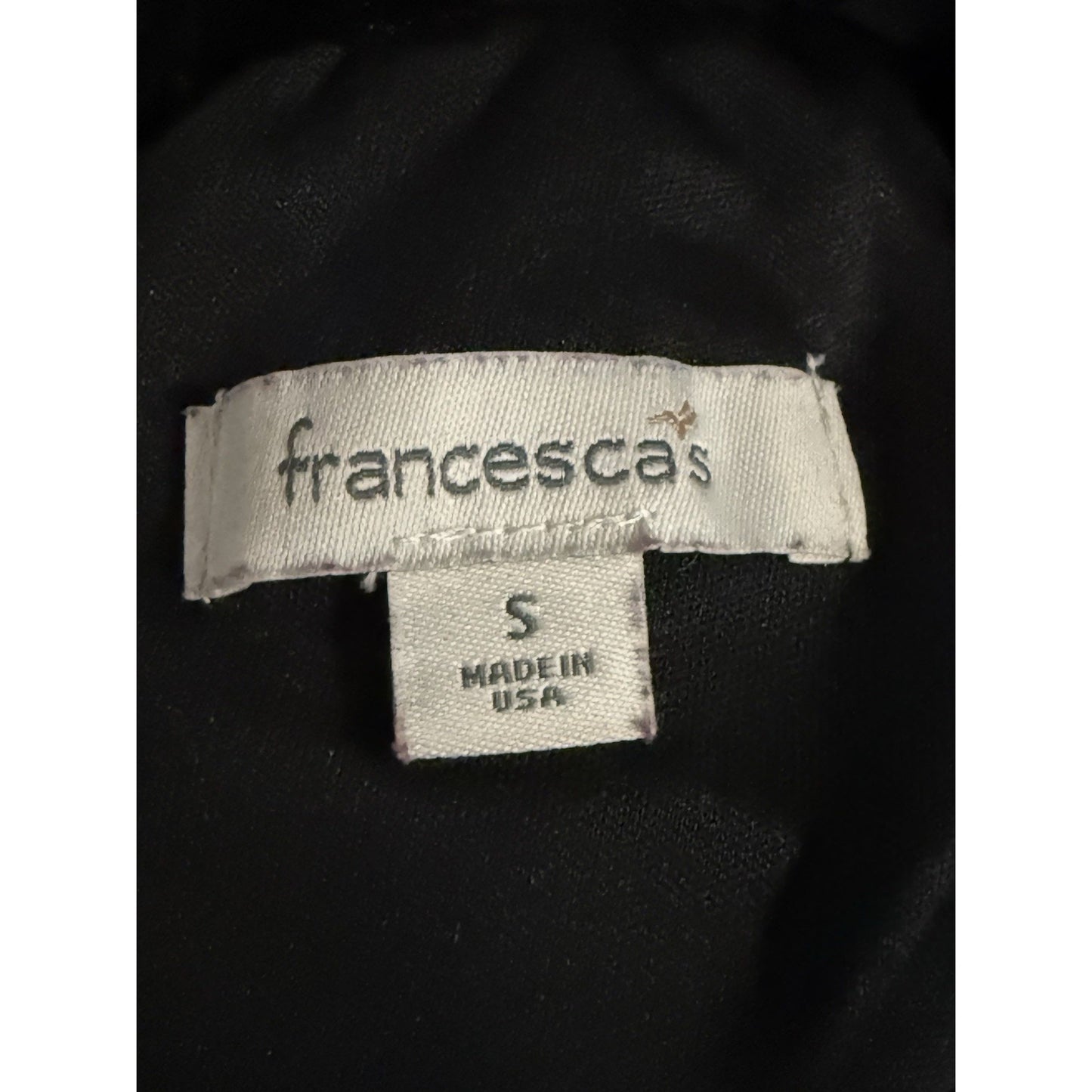 Francesca’s Women’s Small Black Burnout Velvet Halter Dress Made in USA