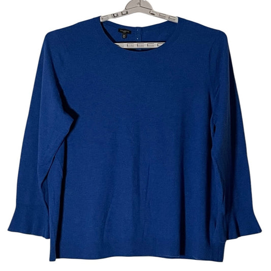 Talbots Women’s Blue Knit Pullover Sweater – Lambswool Blend, Size 3X