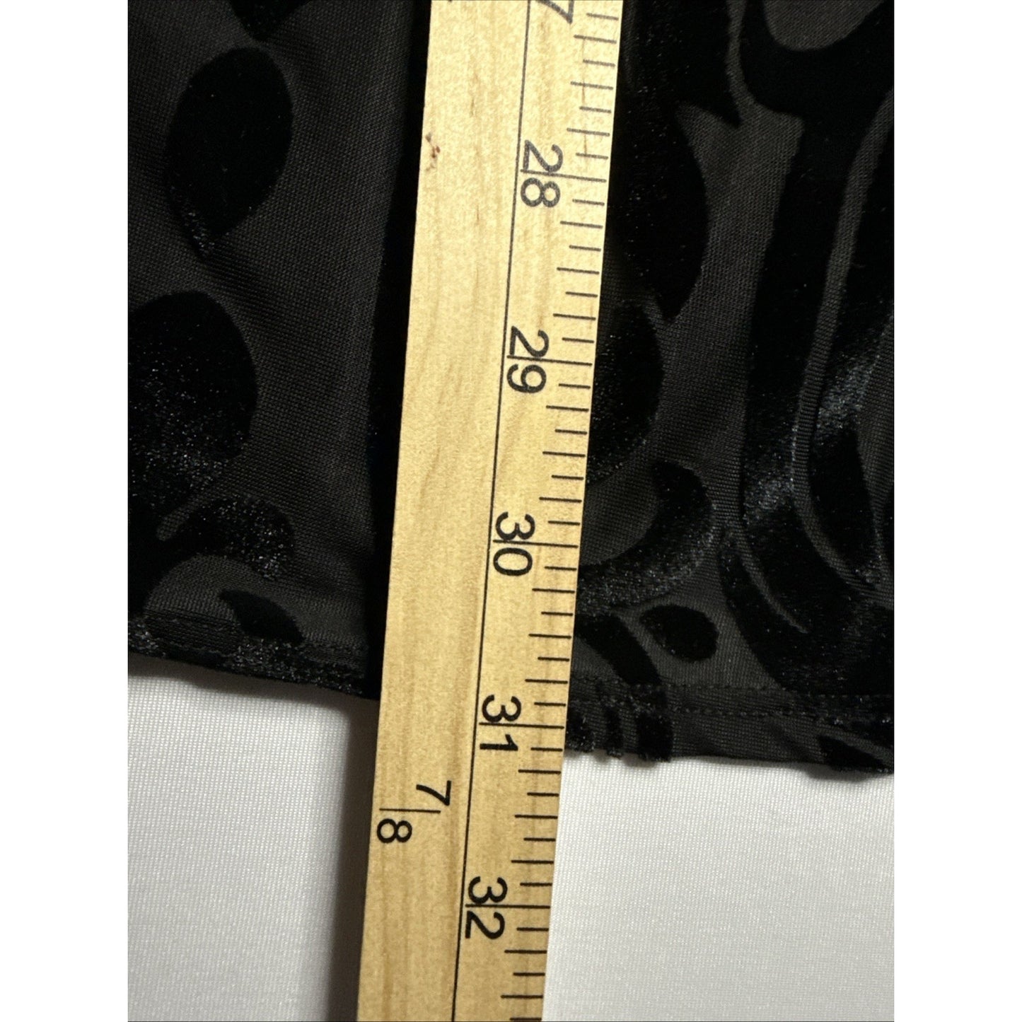 Francesca’s Women’s Small Black Burnout Velvet Halter Dress Made in USA
