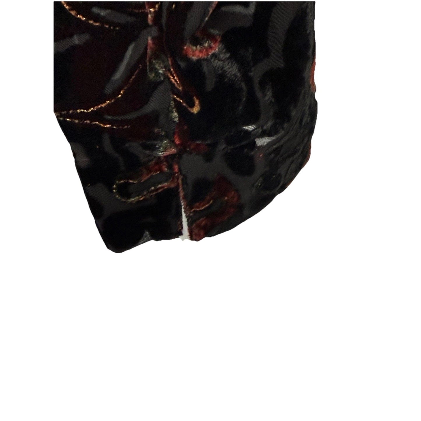White Stag Velvet Burnout Shirt Womens Button Up Floral Whimsigoth Top Sz Medium
