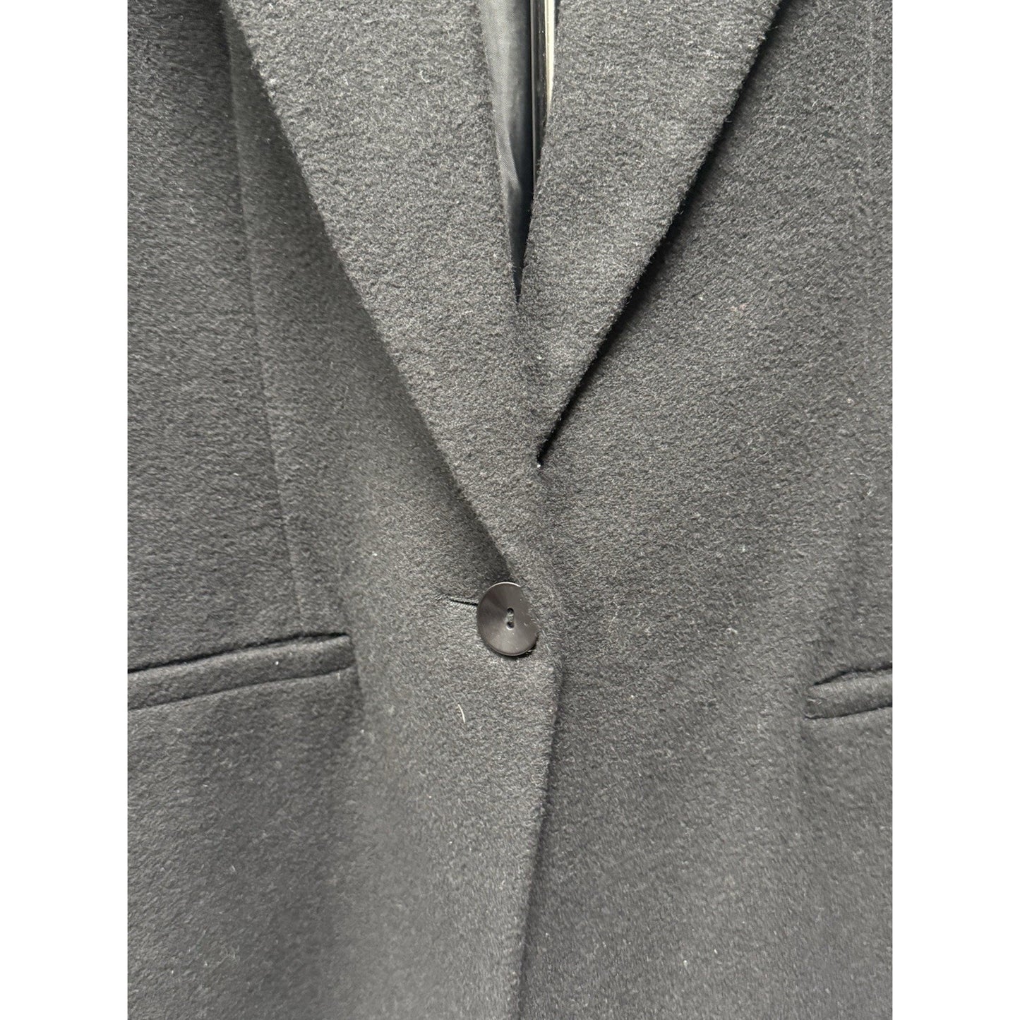 White Stag Wool Blend Blazer Women’s Black 1-Button Jacket Size 8