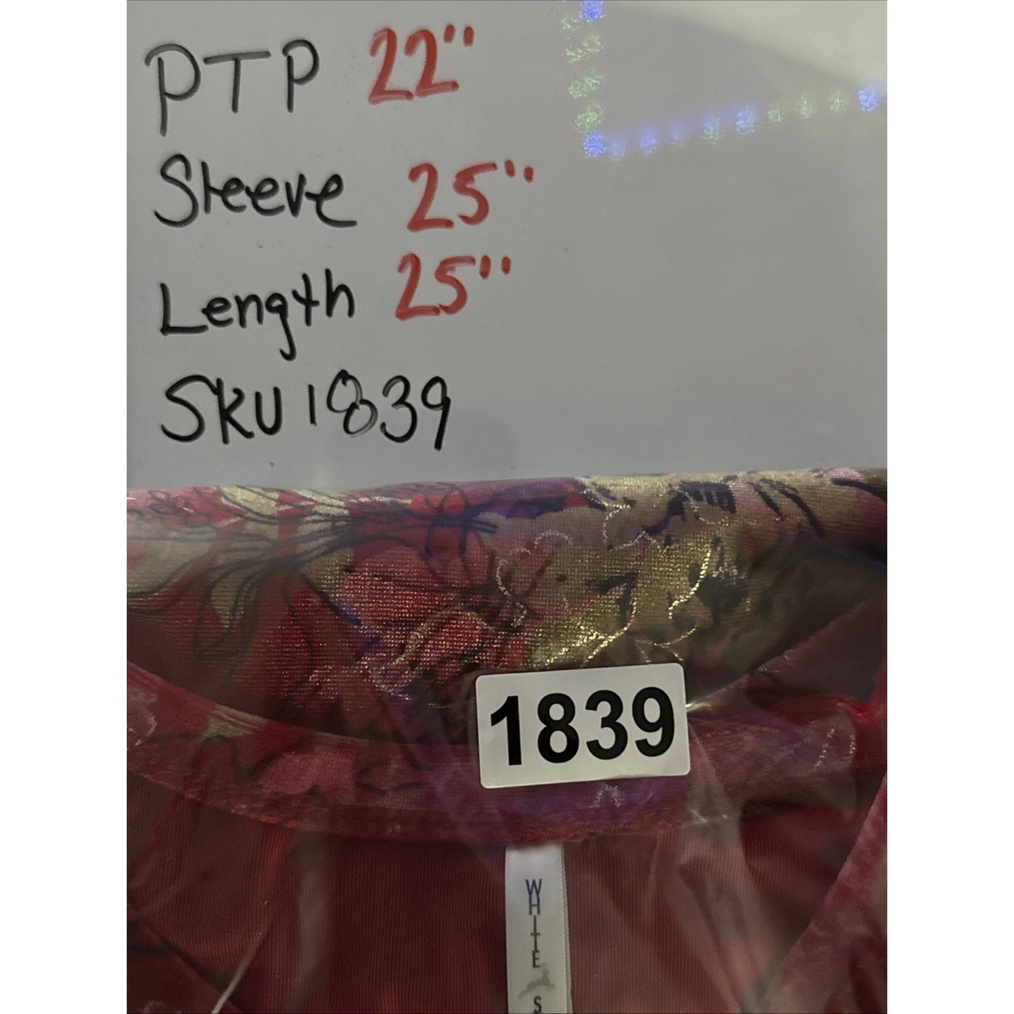 White Stag Shirt Women's Sz X-Large Red Velvet Floral