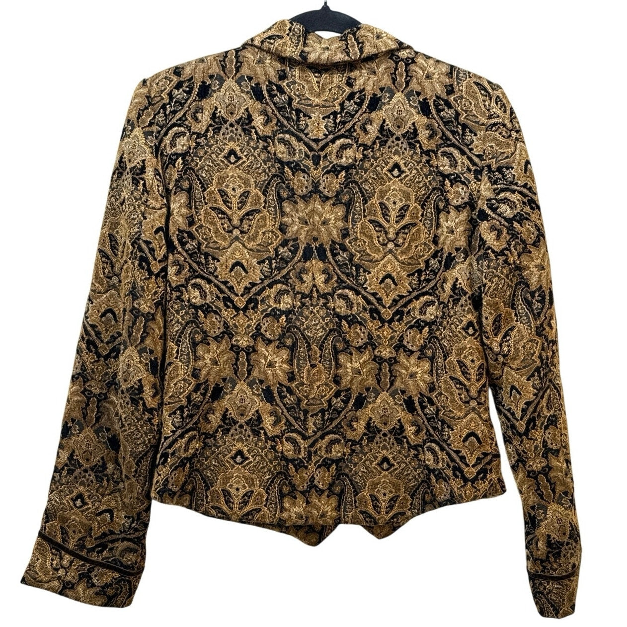 ERIN LONDON Women’s Gold & Black Brocade Baroque Floral Blazer Jacket S