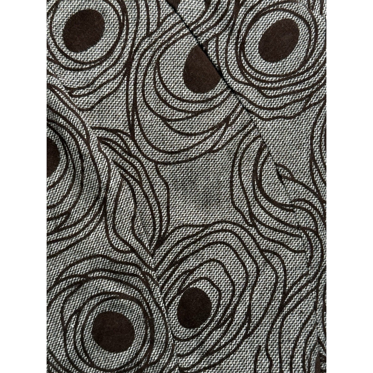 Modelia Brown Wool Blend A-Line Skirt – Circle Print, Size XXL, 33” Long