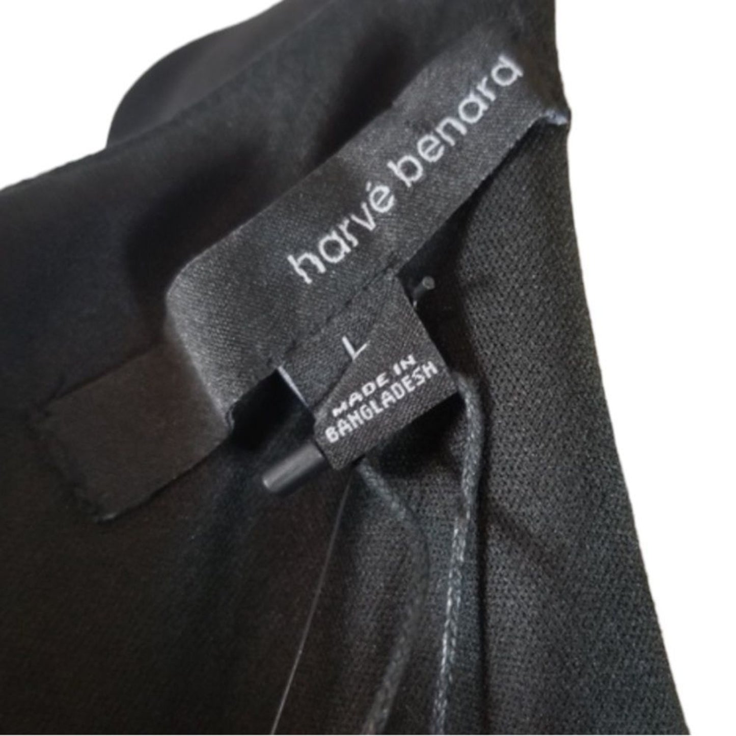 Harve Benard  Raw Hem  Short Sleeve Women,s  Black Dress Size Large