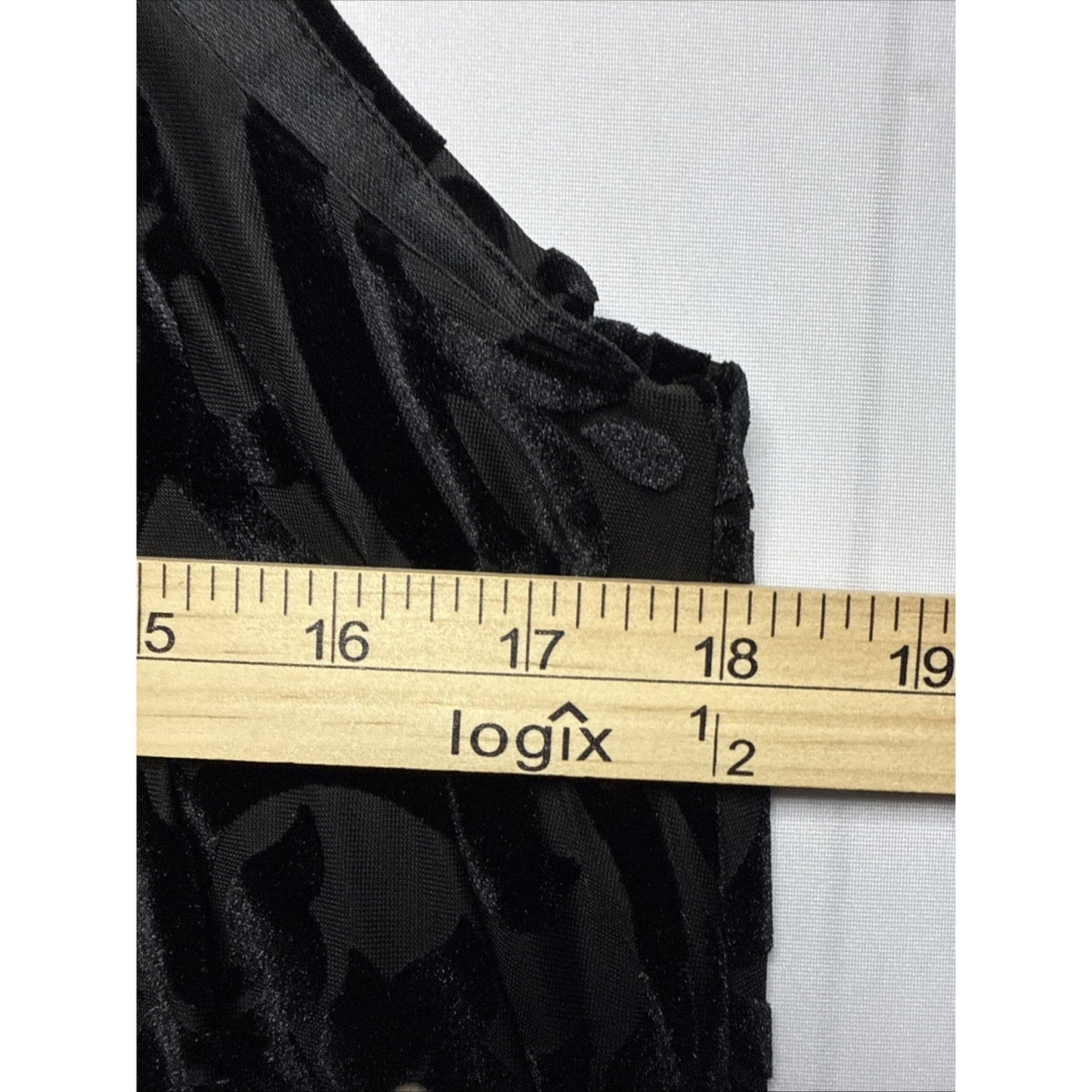Francesca’s Women’s Small Black Burnout Velvet Halter Dress Made in USA