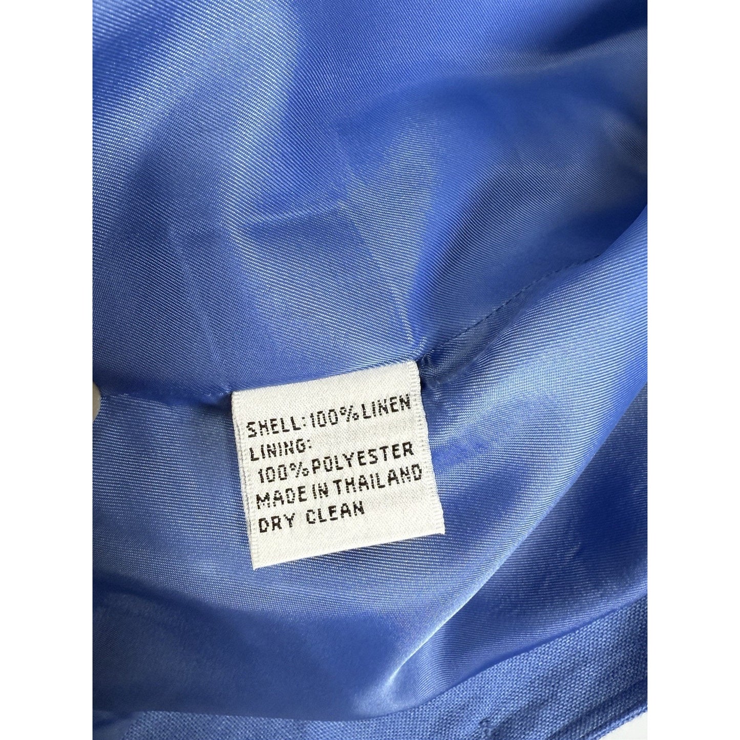 Talbots Women’s Irish Linen Blazer Blue Sz 10 Classic 3 Button Jacket Small Flaw