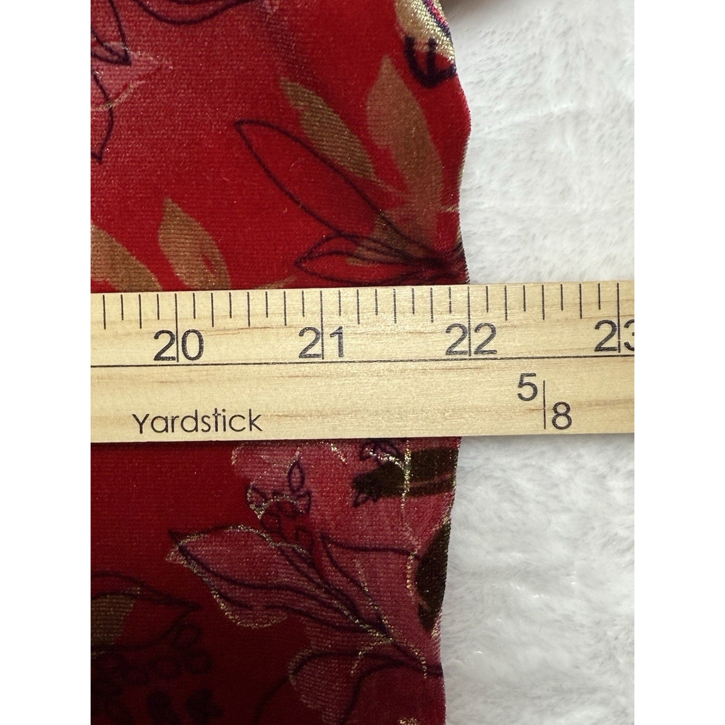 White Stag Shirt Women's Sz X-Large Red Velvet Floral