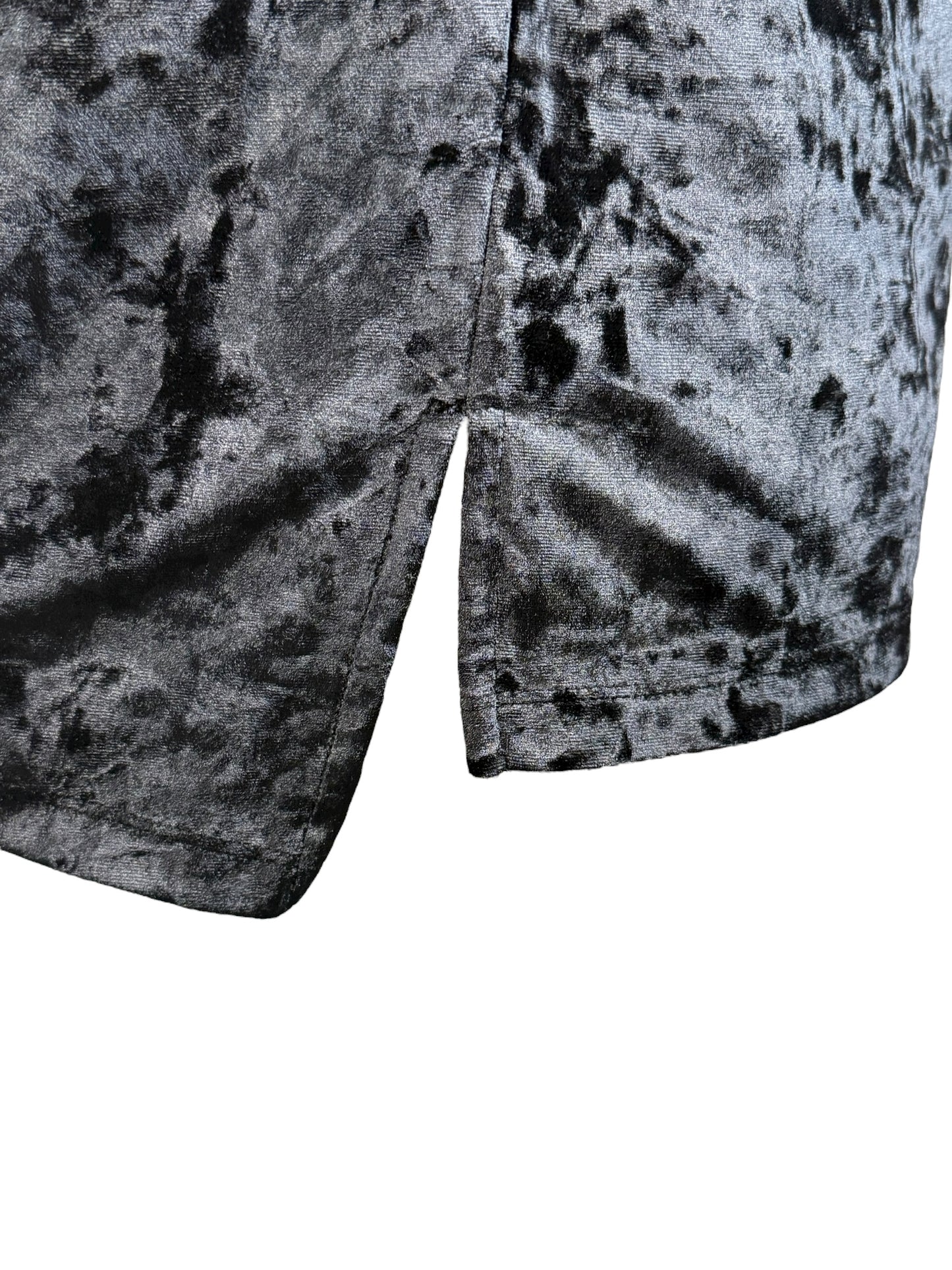 Cynthia Rowley Crushed Velvet Tank Top – Black, Size M