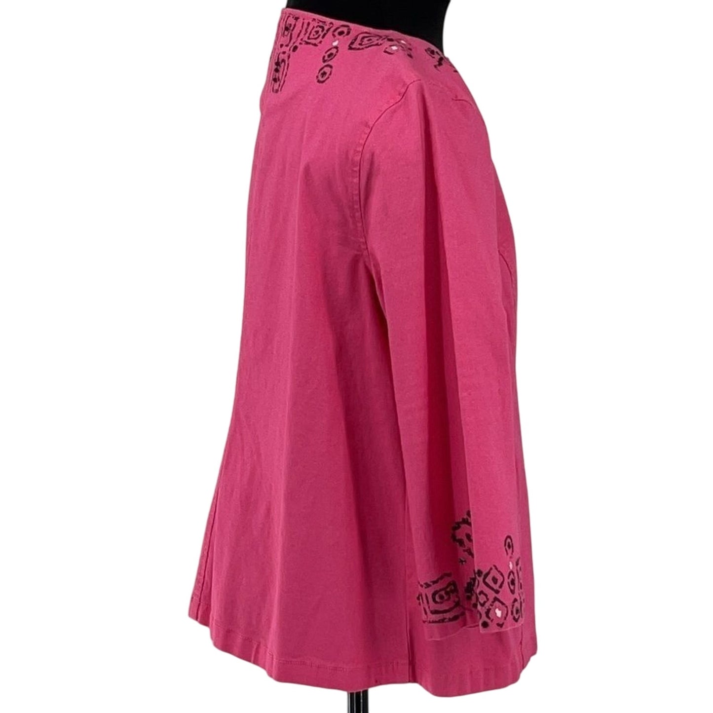 Lara Lane Boho Chic Pink Embroidered Artistic Tribal Statement Jacket  Size 10