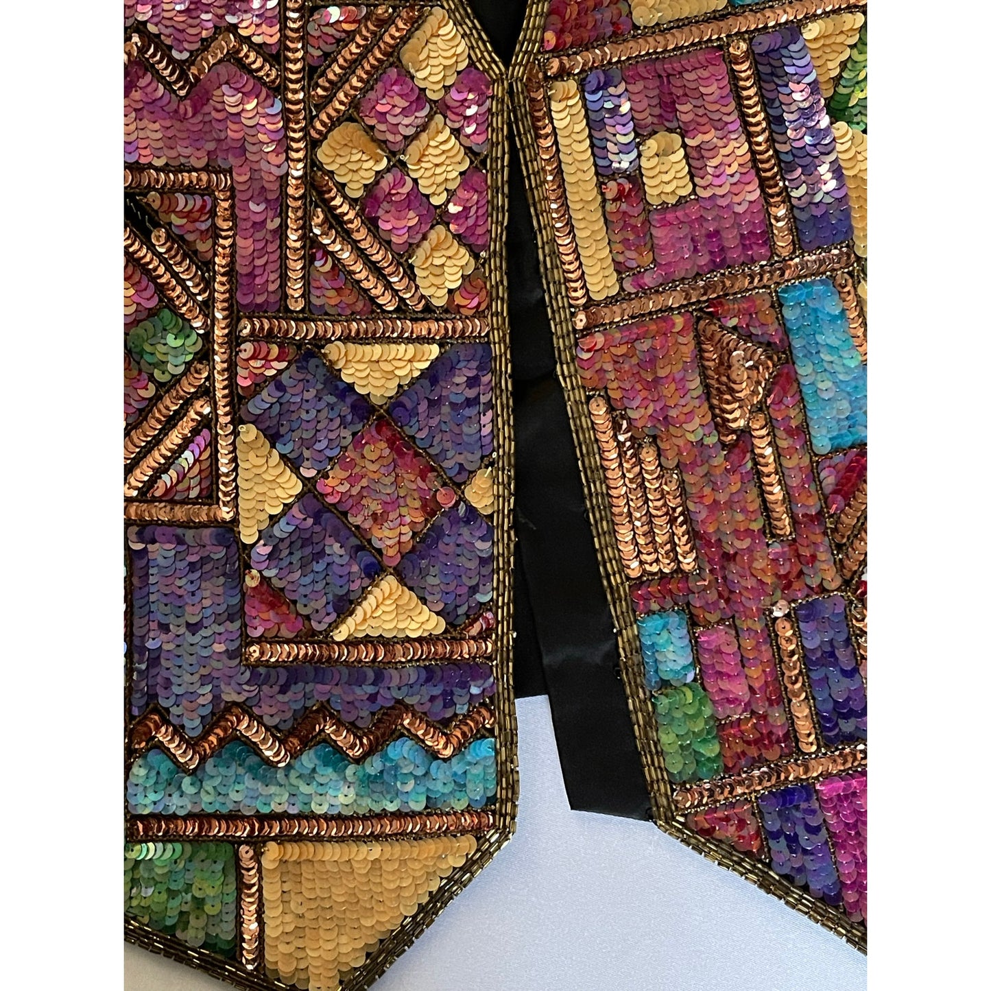 Spenser Jeremy Embellished Silk Vest Women’s Medium NWT Beaded Patchwork Vintage-Inspired