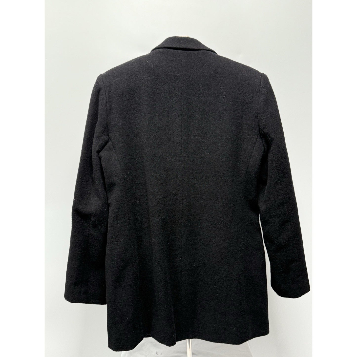 White Stag Wool Blend Blazer Women’s Black 1-Button Jacket Size 8
